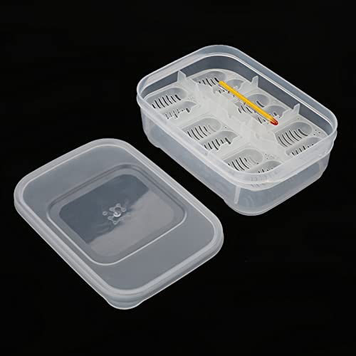 Reptile Incubator - 12 Holes Reptile Egg Incubation Tray with Thermometer for Hatching Smaller Reptiles - Reptile Breeding Box for Tortoise, Gecko, Lizard, and Snake Eggs