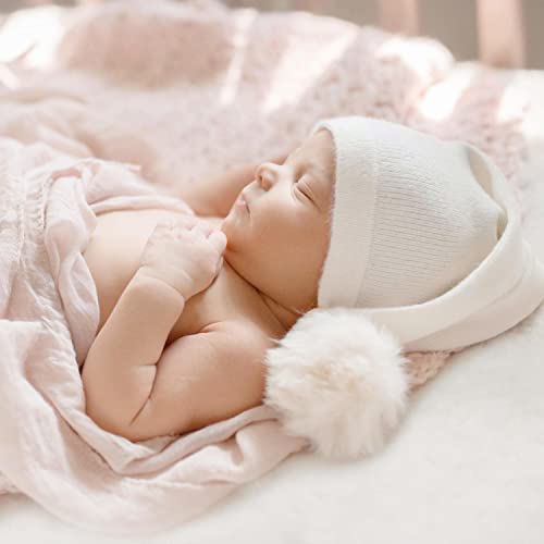 First Landings 2 Wool Newborn Hats - Ultra Soft Baby Hats Gift Set - Adorable Baby Beanie 2 Pack - Newborn Photography Props #TOP7