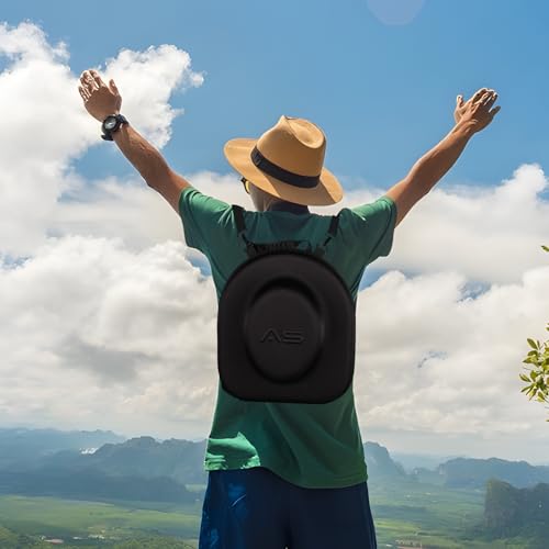 Anysiny Hat Box for Travel-Crush Proof Hat Travel Case for Fedora Hats Holder Storage Box Organizer Cap Carrier with Adjustable Carry Strap - Thumbnail 6
