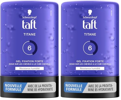 Schwarzkopf - Taft - Gel Tube Coiffant - Gel Titane - Résistance Humidité - Fixation Forte - Doux sur les cheveux - Tenue longue durée - Sans Effet Collant...