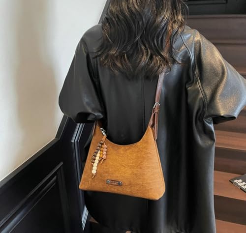 Slouchy Suede Hobo Bags Women Crescent Crossbody Purses Underarm Satchels Shoulder Bag Travel Top-Handle Tote Handbag 20253