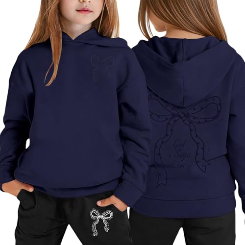 Sweat à capuche imprimé lettres et jogging enfant anti-frottement