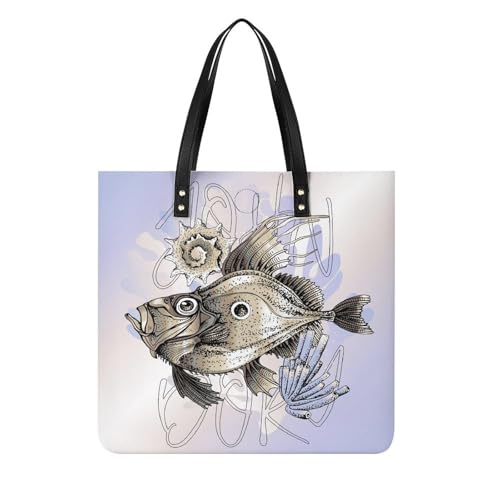 Sac de voyage poisson aux grands yeux, le cabas en tissu des sorties plage