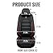 YWZQ Full Set Seat Covers for Chevy Sonic 2015, Premium Leather Waterproof Stain-Resistant with Storage Pockets, 5 Pieces Seats Protector (Black&Red)