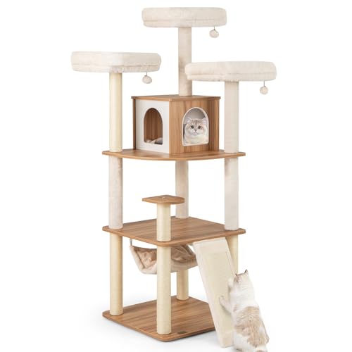Árbol para gatos moderno alto de 68 pulgadas para interior miniatura 1