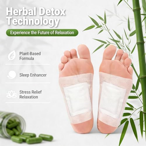 Image of Vn care Detox Foot Patches for Weight Loss & Toxin Removal | Ginger Herbal Foot Pads for Deep Cleansing, Fat Burning & Pain Relief | Natural Body Detox Foot Patch for Women & Men (Pack 50)