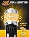 AULUXE 194 LED Bulbs Amber Yellow, 700% Brighter 1:1 Size, 168 2825 W5W T10 Error Free Car Bulbs,with Hollowed-Out Heat Dissipation Design & HD Projection Tech for Dome Map Door Trunk Light,Pack of 2