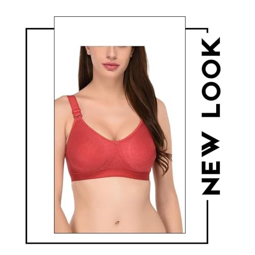 Image of Viral Girl Women's Wire-Free Cotton Hosiery Bra | Non-Padded, Full Coverage, Adjustable Straps | Soft Comfortable Innerwear with Hook & Eye Closure for Everyday Use