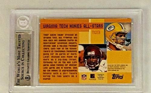 Miniatura 2 de Michael Vick Signed 2001 Topps Combos #TC13 Rookie Card Beckett Auto Slab - Football Slabbed Rookie Cards