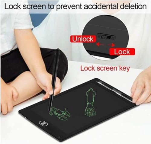 Image of LCD Writing Tablet, Digital Drawing Pad with Colorful Display, Electronic Notepad for Notes and Sketches (Multicolour, Pack of 1) (16 inch inch)