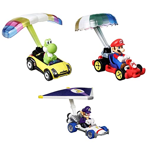 Hot Wheels Go Kart 3台セット Hot Wheels GXX98 - Mario Kart Vehicle (4-Pack), Set of 4