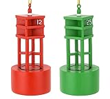 Tree Buddees Port and Starboard Channel Markers Sailing/Boating Christmas Ornament Set