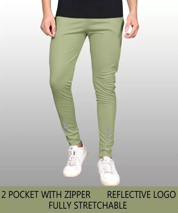 Image of Tecentriq Men's Solid Polyester Lycra Light Weight and Comfortable Track (LF 2025)