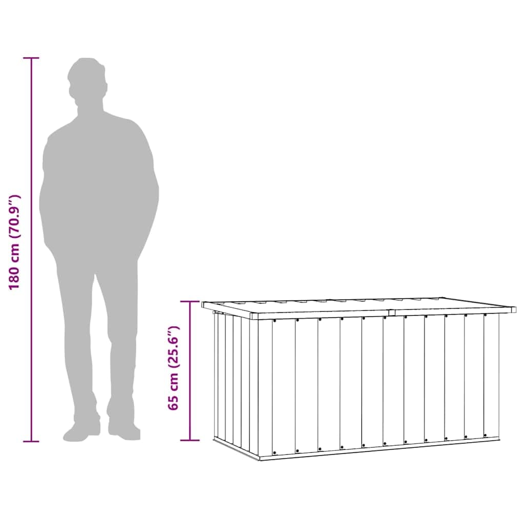 Gartenbox aus Metall Groß Garten Auflagenbox XXL Garten Aufbewahrungsbox Gartenbox Kissenbox Gerätebox Gartentruhe 129 x 67 x 65 cm für Gartengeräten Poolzubehör Spielzeug