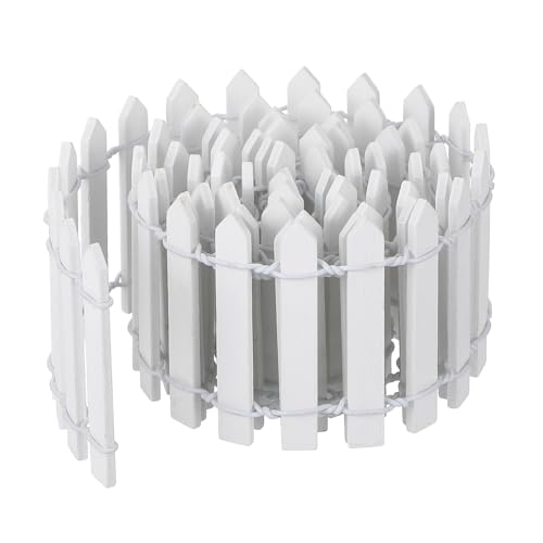 Bewudy 1 Stück Miniatur Zaun Gartendekor, 90x5cm Miniatur Zaun Gartenzaun Holz Miniaturzaun Aus...