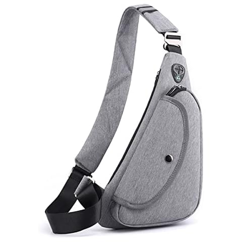 Sling Bag Personal Pocket Bag, Travel Anti-thief Crossbody Chest Bag Shoulder Daypack Small Backpack for Men Women, Grey, One Size, Crossbody Chest Bag Cover