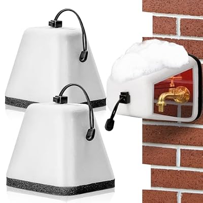 Outdoor Faucet Covers for Winter Freeze Protection, Foam Spigot Covers Winter Insulated for Outside,Hose Bib Cover for Winter (2 Pack)
