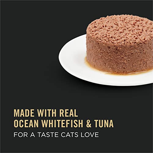 Purina Pro Plan Grain Free, High Protein Pate Wet Cat Food, Complete Essentials Ocean Whitefish & Tuna Entree - (24) 3 Oz. Cans #TOP2
