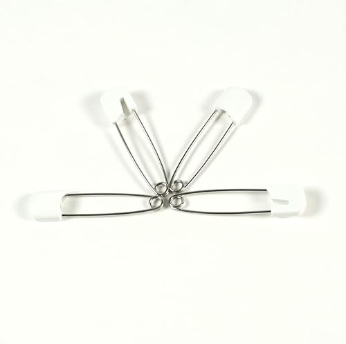 OsoCozy Paquete de 4 pasadores de pañales de tela, 4 pasadores de seguridad de acero inoxidable con cabezales de plástico de bloqueo. Duraderos,