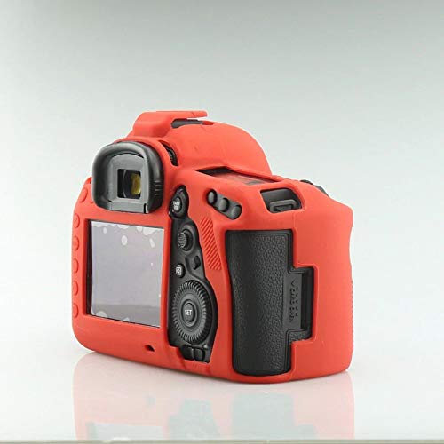 Image of Canon 5D Mark IV Camera Case, Professional Silicone Rubber Camera Case Cover Detachable Protective for Canon 5D Mark IV - RED