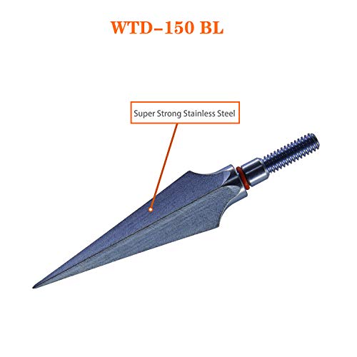 Wisdom Hunting Broadheads 150 Grain,One Piece Broad Head,Archery Target Tip, Arrowheads,Archery Field Points 12Pk+1Pk Broadhead Box… #TOP3