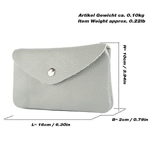 P11 - ital. Leder Damen Geldbörse Portemonnaie Medium (Petrol green)4