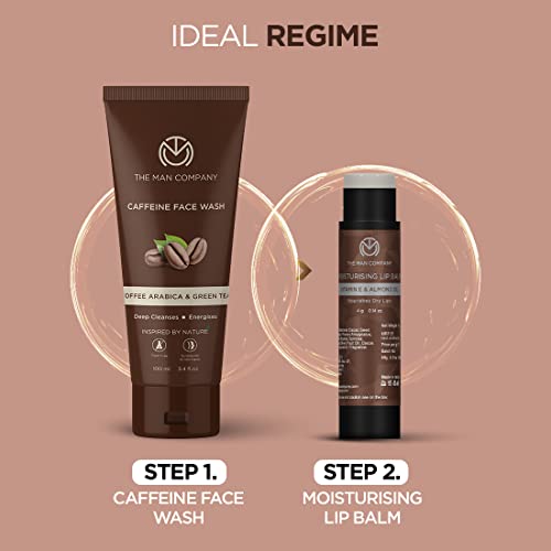 Image of The Man Company Nourishing Lip Balm for Soft & Moisturised Lips - 4gm | Enriched with Vitamin E, Almond & Olive Oil | Prevents Dry, Chapped Lips