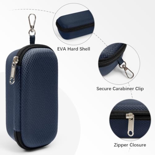 Image of Bukere Double Eyeglasses Case with Adjustable Slots, EVA Hard-shell Travel Dual Glasses Sunglasses Organizer for Men Women