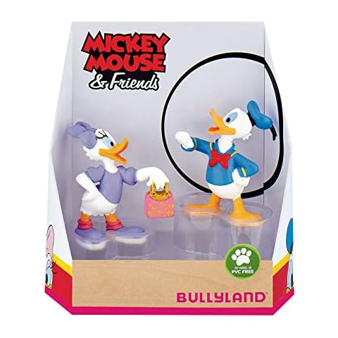 Bullyland 15084 - Spielfigurenset, Walt Disney Mickey Mouse Geschenkset-Donald und Daisy, liebevoll handbemalte Figuren Cover