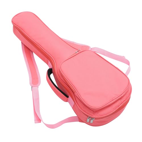 FUNOMOCYA 1Pieza Bolsa Acolchada para Ukelele Portátil Ajustable Funda con Capacidad Extra para Accesorios Estuche de Color Rosa