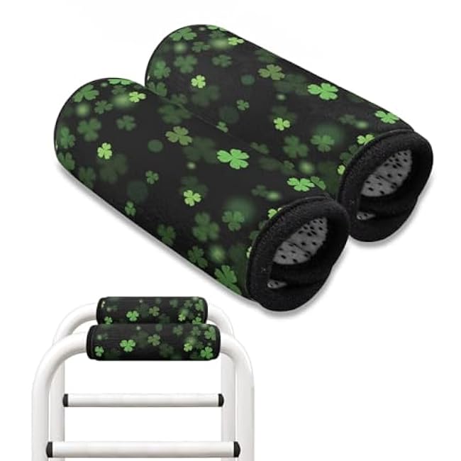 GLENLCWE Walker Hand Grips Cover 2 Packs Wheelchair Armrest Covers Anti-Slip Hand Grip Covers Mobility Aid Crutch Pads Comfortable Cushion Walker Grip Pads