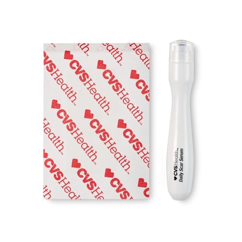 CVS Health Scar Treatment Kit: Silicone Sheets & Serum for Hydration and Scar Reduction - Natural, Medical-Grade Ingredients, Clear