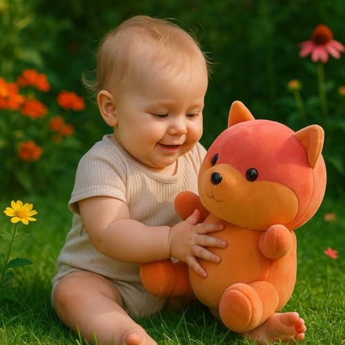 Image of Super Soft Fox Stuffed Animal Toy Cute Red Orange Plush Fox with Huggable Body Perfect for Boys Girls Toddlers Baby Room Decor - Great Birthday, Christmas (30cm)