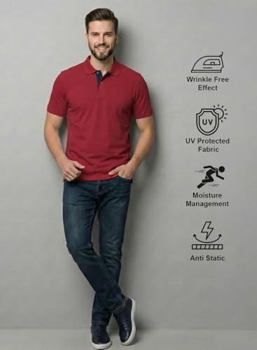 Image of XENOVAURBAN Dry Fit Polo t Shirt for Man | Regular Fit | Quick Dry Mars Fabric Polo T-Shirt with Collar for Men