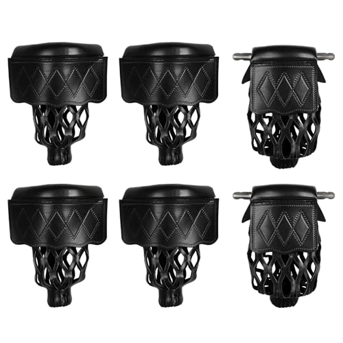 Dysdensa 6-Piece PU Leather Billiard Pockets with Diamond Pattern - Durable Accessories for Billiard Pool Table