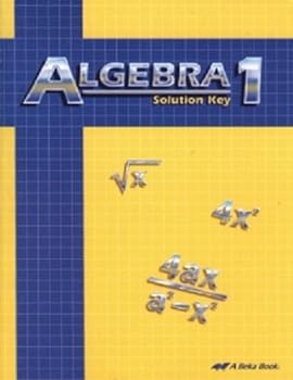 Paperback Algebra 1 Solution Key Book