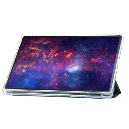 Étui Samsung Tab A9 8.7 SM-X117 en cuir et silicone transparent gris lavande