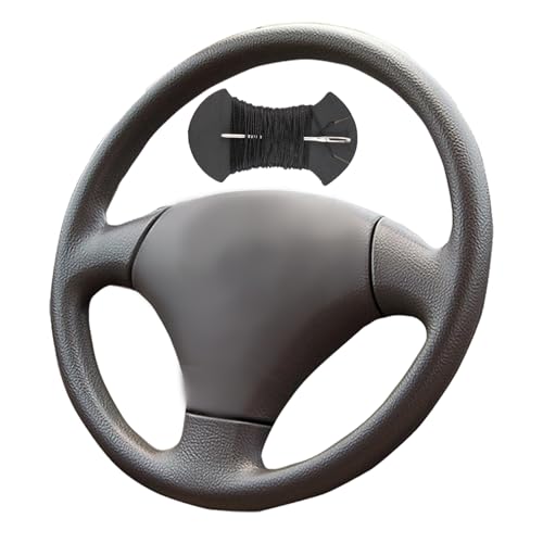 Car Steering Wheel Cover Microfiber Leather Stitch Wheel Wrap Fit for Toyota Vios Corolla 2000 2001 2002 2003 2004 Mark 2 for Lexus GS43,Black