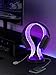 CoolGift Mart Light Up Headphone Stand with 16 Color Lights, PCB Pattern Acrylic Headset Stand with 1 USB and 1 Type-C Charging Ports, Gifts for Gamers Men and Music Lovers