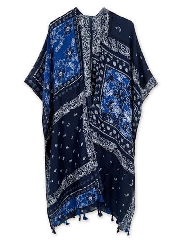 Image of Spicy Sandia Kimonos for Women Floral Beach Cover Up Loose Swimsuit Bathing Suit Coverup Cardigan for Summer Swimwear