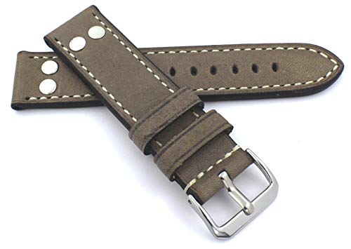 Bracelet 22mm cuir militaire bleu marine idéal pour sublimer votre montre aviateur