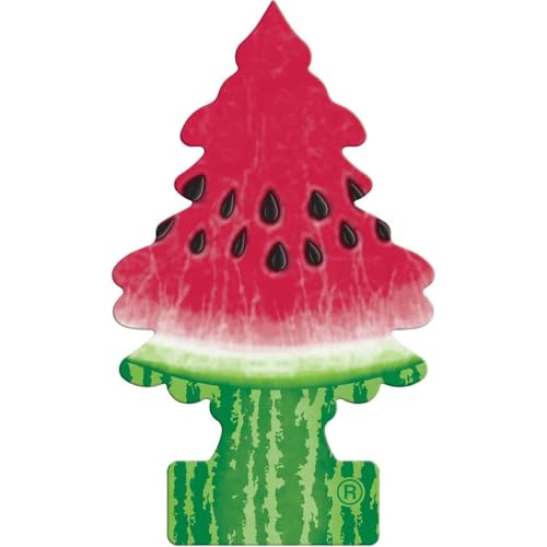 Image of LITTLE TREES Car Air Freshener | Hanging Paper Tree for Home or Car | Watermelon Scent | 6 Pack