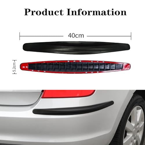 Image of Universal Rubber Car Bumper Protector Guard | Front & Rear Corner Anti Collision, Durable & Scratch Proof Strip | Fit for All Cars & SUV's | Set of 4 Pcs | Black