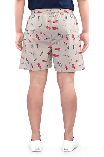 Image of UNOseven Boys Printed Regular Shorts - Side Pockets - Pure Cotton - Available in L & XL
