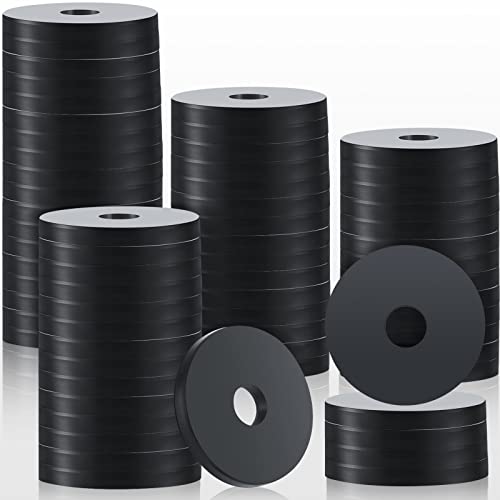 100 Pieces Rubber Washer Heavy Duty Abrasion Resistant Rubber, 1 Od x 1/4 ID x 1/8 Thickness Flat Washer Flat Grommets for Bolts Spacers, Vibration Suppression