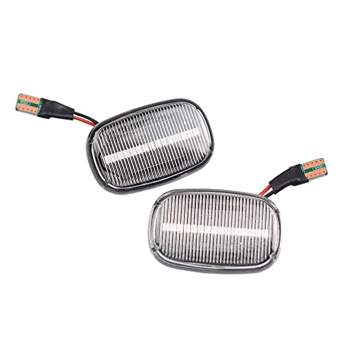 Hacreyatu Lot de 2 clignotants latéraux à LED dynamiques pour T-oyota Corolla RAV4 Prius Yaris Camry Vios Hilux Allex Avensis Celica Supra Mk4 (Blanc)