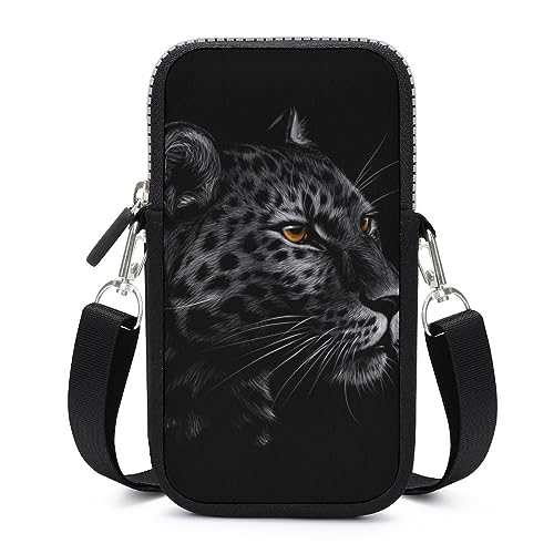 Pochette téléphone portable léopard pour sorties urbaines et voyages légers