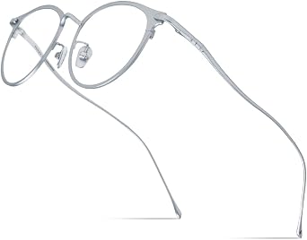 FONEX Titanium Glasses Frame, Women Round Myopia Optical Eyeglasses 8509