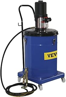 VEVOR Grease Pump 10 Gallon 40L Air Operated Grease Pump, 1.3L/Min Pneumatic Grease Bucket Pump, 48-52MPa Portable Grease Pump, 80:1 Ratio Oil Bucket Pump, with Pressure Hydraulic Hose, Grease Gun
