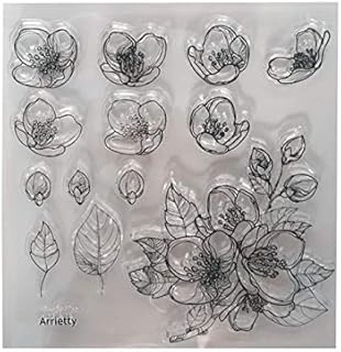 DIY Flowers Leaves Beautiful Flowers Floral Peach Flowers Clear Stamps for Card Making Decoration and DIY Scrapbooking Tools